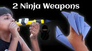 2 Origami Paper Ninja Weapons - SUPER AMAZING! Paper Weapons Easy to make at home