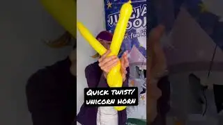 How I make my unicorn horn balloon | quick, simple, twist #balloonmodels