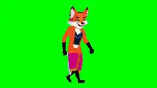 fox female cartoon green screen video no copyright free video 2023