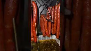 Homemade smoked sausages: Finish😋 #shorts #food #meat #sausages #homemade #lmmeat