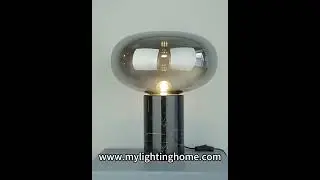 Modern Black Marble Table Lamp Bedside Lamp for Home Office