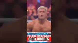 CODY RHODES JUST WON 2024 MENS ROYAL RUMBLE MATCH #royalrumble2024