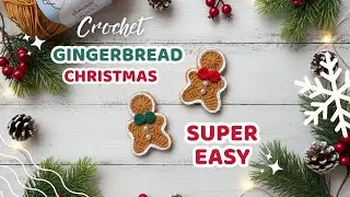 Easy Gingerbread Man Crochet Ornament Tutorial 🍪 | Adorable Christmas DIY for Beginners