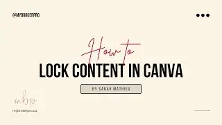 CANVA TIP: How To Lock Content Or Full Page