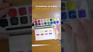Akwarele Artist&Co: 18 kolor&oacute;w za 3.99zł #art #watercolor #test #akwarele