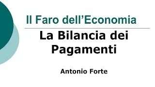 Lezione: la Bilancia dei Pagamenti! Economia Internazionale