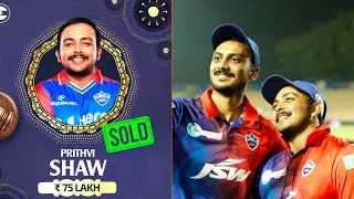 Prithvi Shaw Sold to Delhi Capitals For IPL 2026 : Prithvi Shaw In DC : Prithvi Shaw IPL Auction  .