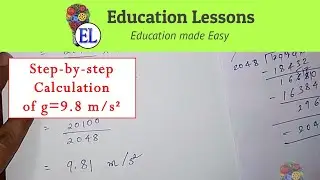 Gravitational Acceleration g is 9.8 m/s² - Step by Step Calculation!
