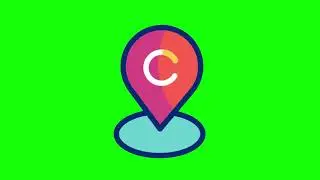 Animated Location Placeholder Icon Animation on Green Screen | 4K | FREE TO USE