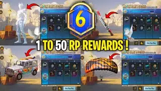😳M6 ROYAL PASS BGMI // ( 1 TO 50 RP ) MONTH 6 ROYAL PASS PUBG MOBILE !!