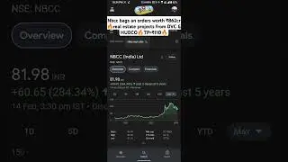 Nbcc bags an order worth ₹862cr🔥real estate project from DVC & HUDCO🔥TP=₹110🔥 #stockmarket #nbcc #q3