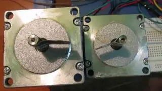 Two Stepper Motor 360 Deg Movement With Step angle 0.9 deg (Syncronised motion).