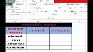 using font group in excel
