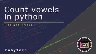 Count vowels in a sentence with python