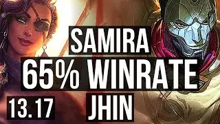 SAMIRA & Alistar vs JHIN & Zyra (ADC) | Quadra, 65% winrate, Legendary, 25/5/6 | NA Master | 13.17