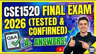 CSE1520 Final Examination Questions and Answers 2026 TESTED AND CONFIRMED A+ ANSWERS