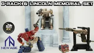 Newage H09Z Agamenmnon & H27Z David (AKA Megatron & Optimus) + NuSupply Gun Rack & Lincoln Memorial