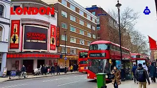 London Walk 🇬🇧 West End, SOHO, Covent Garden to Piccadilly Circus| Central London Walking Tour | HDR