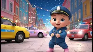 Police Car Lights Show | Fun Vehicles & Learning Nursery Rhyme for Kids | Baby Learning Song