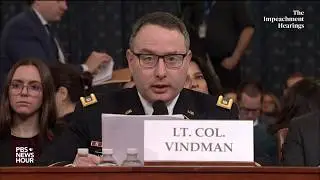 WATCH: Alexander Vindman’s full opening statement | Trump's first impeachment hearings