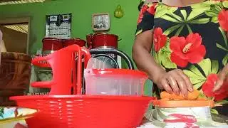 Hoje o almoço foi galinha caipira 