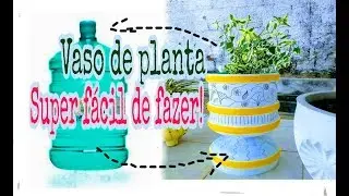 Vaso de planta super estiloso com Garrafão de água #diysfaceisdefazer #façavocêmesmo