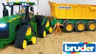 BRUDER TOYS RC tractor SAND transport! Extra Double power wheels!