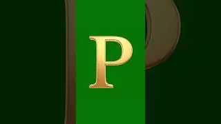 💎 Luxury Gold Alphabet Logo Reveal (P) | FREE Green Screen CGI | Luxury Billionaire Set 💎