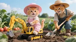 Mama Cat Trims Fur on the Farm and Makes Tiger Hat For Kittens At Home🐾🎩🐯