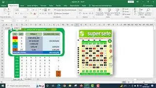 Planilha super sete com 36 dezenas