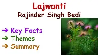 Lajwanti by Rajinder Singh Bedi Summary in Hindi/Urdu/English/ Themes
