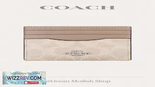 Coach Slim Id Card Case Short Card Holder Wallet In Signature Canvas
