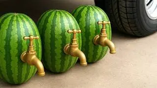 Experiment Car vs Watermelon Tap 🍉🚗 | Crushing Crunchy & Soft Things by Car!