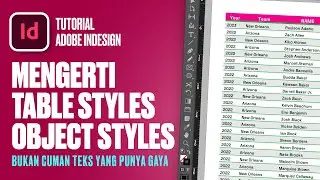 #19 Membuat Table Style dan Object Styles | Adobe Indesign Pemula