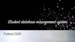 Student database management system - Python