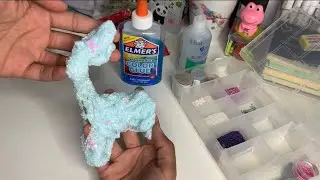 TESTANDO COLA ELMERS- fazendo slime frozen com neve artificial