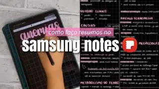Fazendo um resumo no Samsung notes | science luh