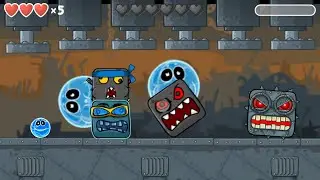 ALL 5 BOSS in RED BALL 4 KILLED By GHOST MODE BLUE BASKETBALL gameplay