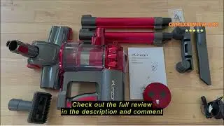 elezon A200 Cordless Vacuum Cleaner Rechargeable, Powerful Multi Cyclone Bagless Vacuum with HEPA Fi
