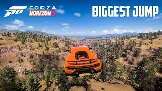 Forza Horizon 5 : Biggest jump 1485 ft Lamborghini - Flying Lambo Challenge