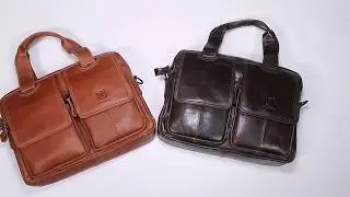 Bull Captain leather bag business briefcase Laptop Bags