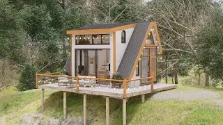 300 sq.ft. Tiny House Tour - Cabin Container Home - bedroom 2.