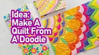 Quilt Inspiration: Mini quilt from Doodle Sketch