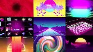101 Retro Wave Background Pack 02