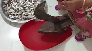 বাজার থেকে আনা দেশি পুঁটি মাছ কাটা ও ধোঁয়া | Toya's Kitchen #fish #cooking 