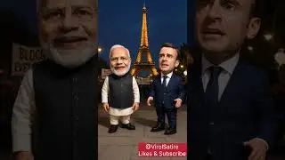 Modi vs Macron | France Protest 2025 | Block Everything Satire Reels #trending #funny #viral #satire