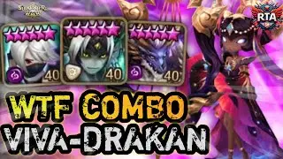 300 IQ COMBO! VIVA-DRAKAN-LUCITER - Summoners War RTA