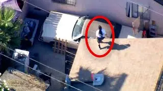 Woman's Insane Acrobatics as She Eludes Cops
