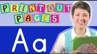 Learn to write letter A with Ms. Victoria, Learn the alphabet with Printout Pages on TinyGrads