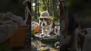 Beagle in a bucket Washing in Nature (2) #pets #cute #beagle #funny #nature